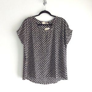 Everleigh for Anthropologie Polka Dot Blouse NWT